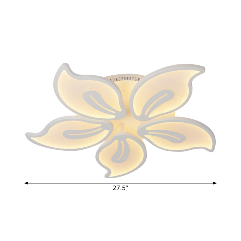 Plafonnier moderne en acrylique Bauhinia avec luminaire LED 3/5/9 en blanc chaud/naturel
