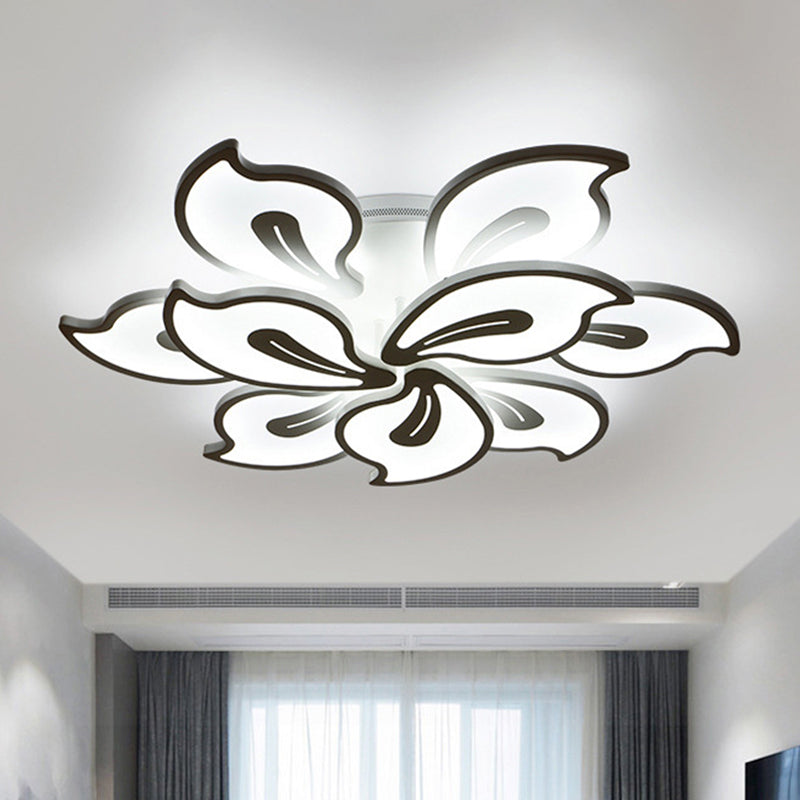 Plafonnier moderne en acrylique Bauhinia avec luminaire LED 3/5/9 en blanc chaud/naturel
