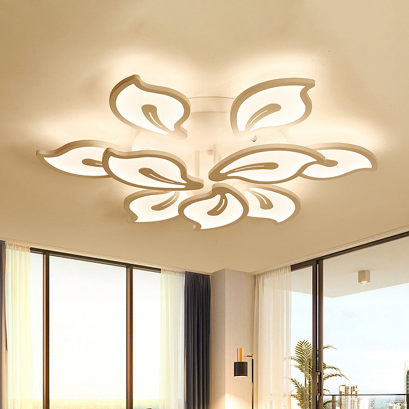 Plafonnier moderne en acrylique Bauhinia avec luminaire LED 3/5/9 en blanc chaud/naturel