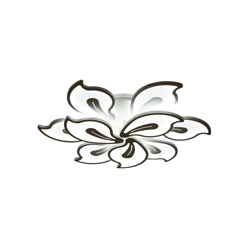 Plafonnier moderne en acrylique Bauhinia avec luminaire LED 3/5/9 en blanc chaud/naturel