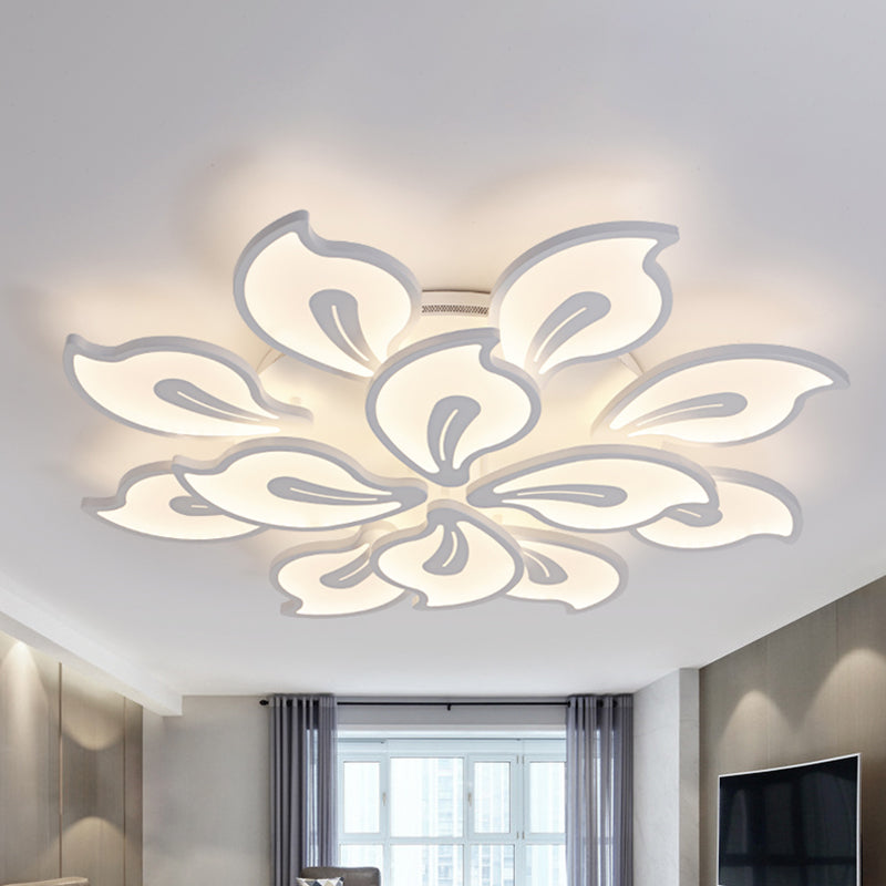 Plafonnier moderne en acrylique Bauhinia avec luminaire LED 3/5/9 en blanc chaud/naturel