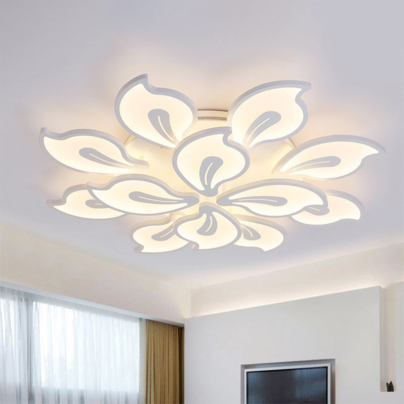 Plafonnier moderne en acrylique Bauhinia avec luminaire LED 3/5/9 en blanc chaud/naturel