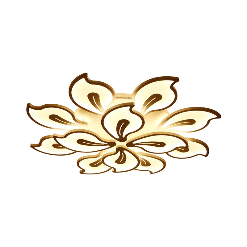Plafonnier moderne en acrylique Bauhinia avec luminaire LED 3/5/9 en blanc chaud/naturel