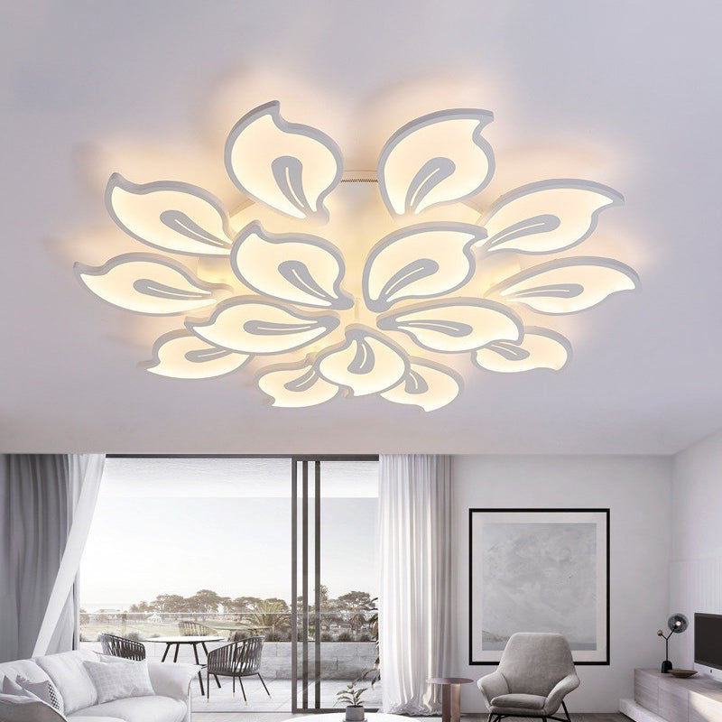 Plafonnier moderne en acrylique Bauhinia avec luminaire LED 3/5/9 en blanc chaud/naturel