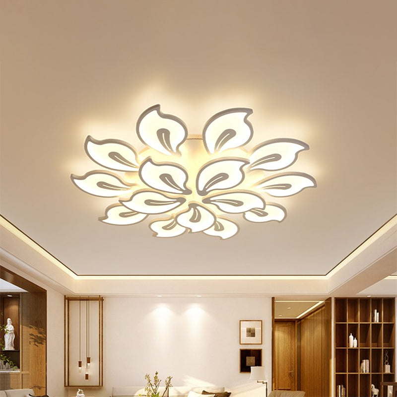 Plafonnier moderne en acrylique Bauhinia avec luminaire LED 3/5/9 en blanc chaud/naturel
