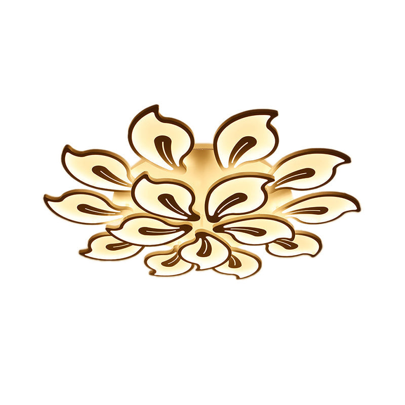 Plafonnier moderne en acrylique Bauhinia avec luminaire LED 3/5/9 en blanc chaud/naturel