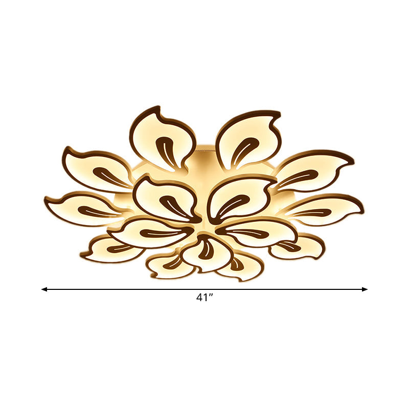 Plafonnier moderne en acrylique Bauhinia avec luminaire LED 3/5/9 en blanc chaud/naturel
