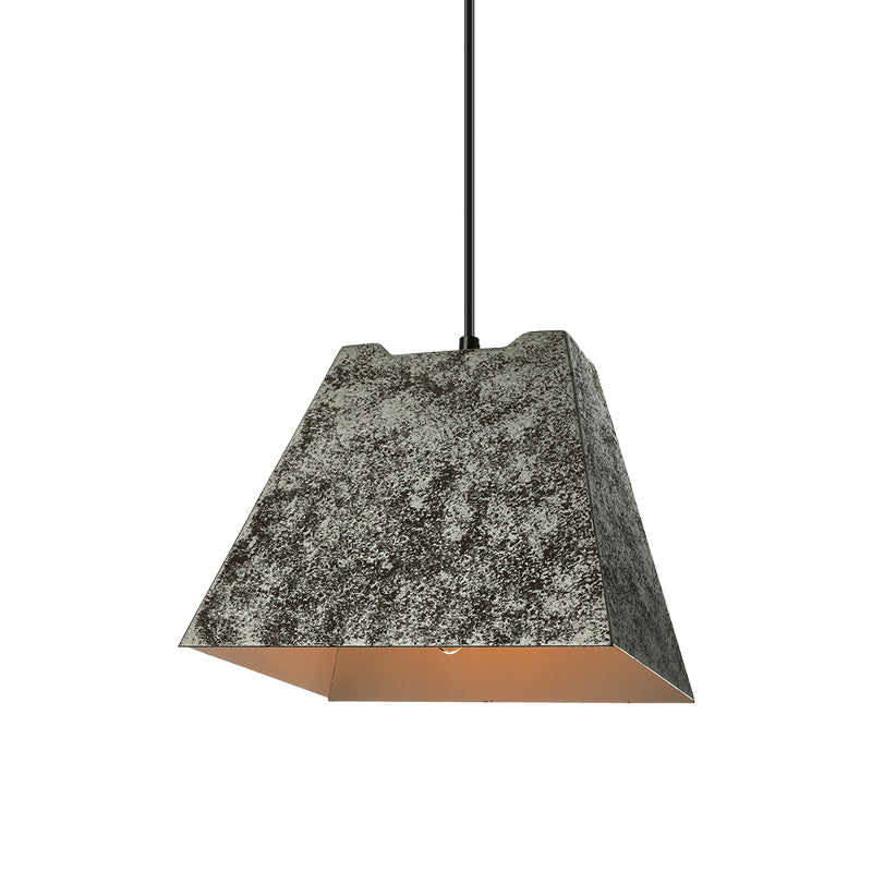 Industrial Style Iron Pendant Light Fixture - 4-Light Aged Black Shade - Indoor Hanging Lighting