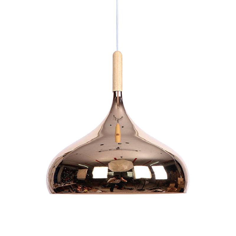 Modern Pendant Light In Metallic Chrome/Gold/Rose Gold For Dining Table