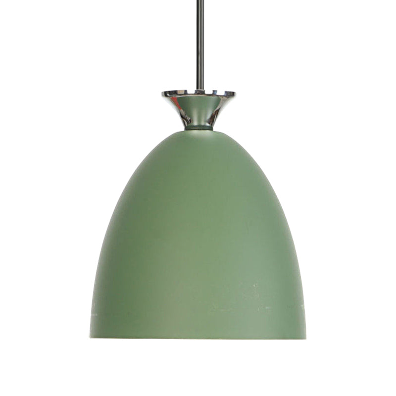 Blue/Gray Macaron Metallic Bedside Pendant Lamp With Adjustable Cord