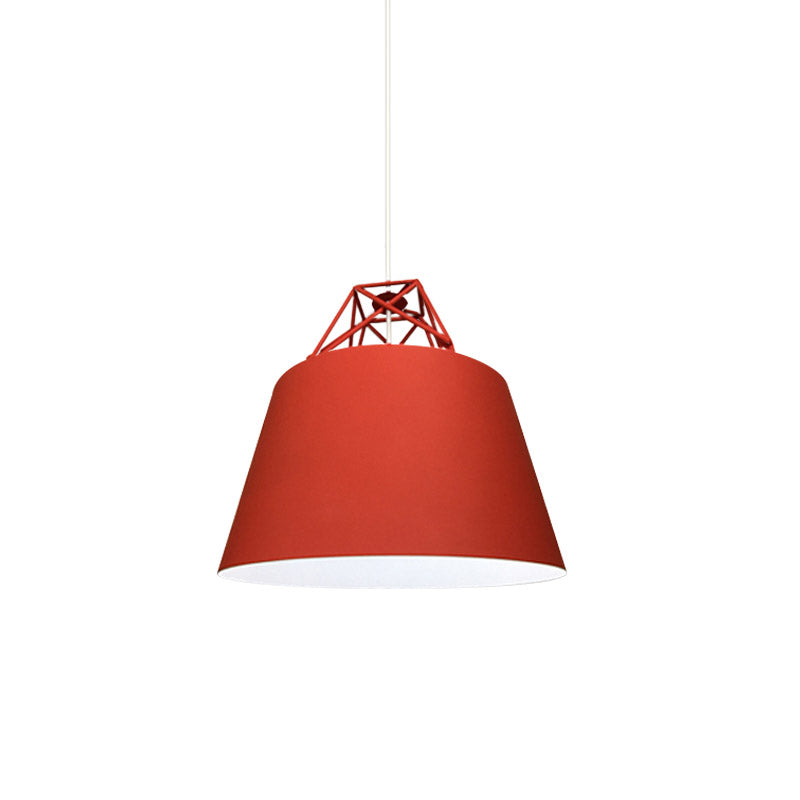 Contemporary Blue/Purple/Pink Cone Pendant Light: Stylish Metal 1-Light Fixture for Restaurants