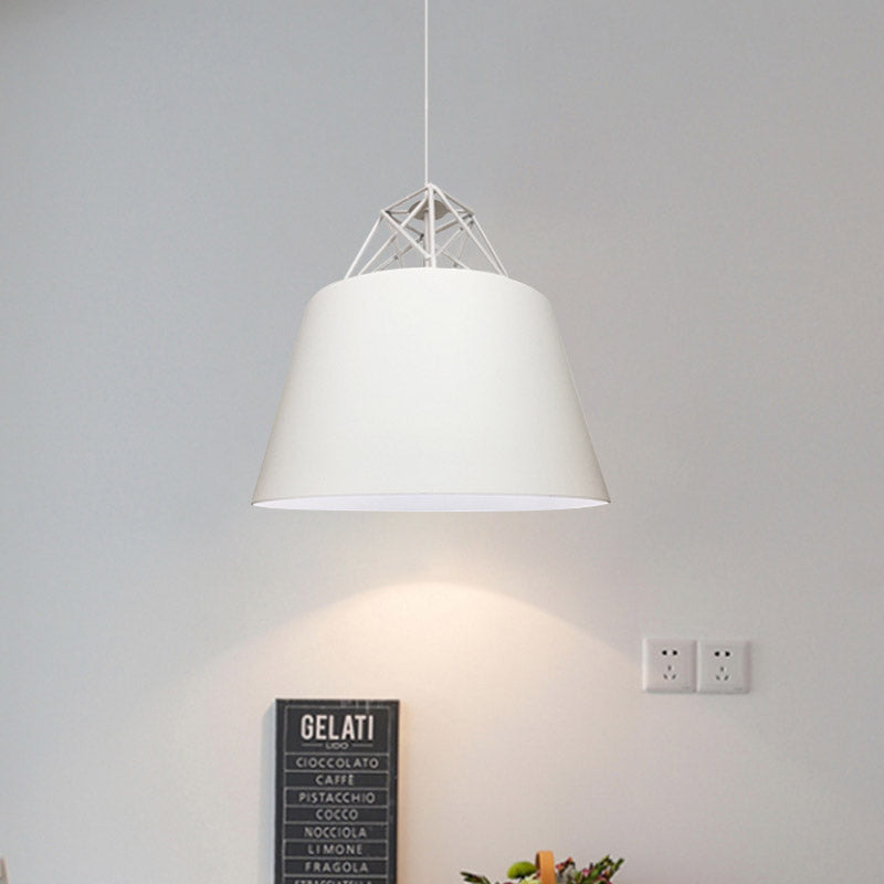 Contemporary Blue/Purple/Pink Cone Pendant Light: Stylish Metal 1-Light Fixture for Restaurants