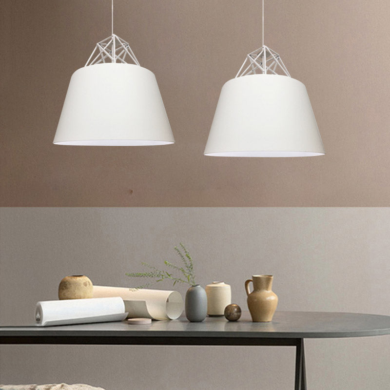 Contemporary Metal Cone Pendant Light - Blue/Purple/Pink 1-Light Stylish For Restaurants