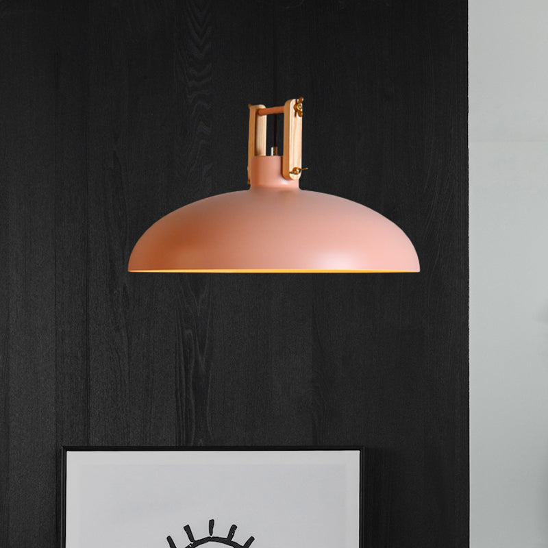 Metal Hanging Light With Bowl Shade - Modernist Style Black/Green Perfect For Dining Room