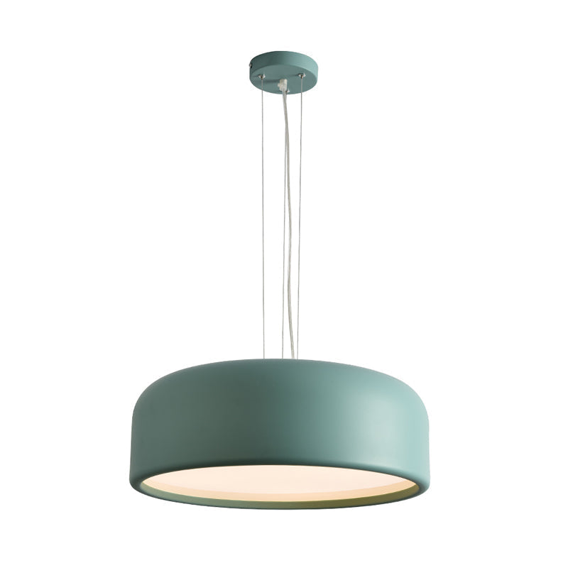Metallic Macaron Style Pendant Light Fixture | Khaki/Black Drum Shade | 1 Bulb | Restaurant Ceiling Fixture | Multiple Width Options
