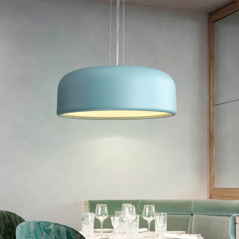 Metallic Macaron Style Pendant Light Fixture | Khaki/Black Drum Shade | 1 Bulb | Restaurant Ceiling Fixture | Multiple Width Options
