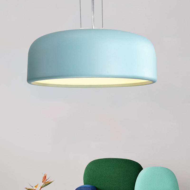 Metallic Macaron Style Pendant Light Fixture | Khaki/Black Drum Shade | 1 Bulb | Restaurant Ceiling Fixture | Multiple Width Options
