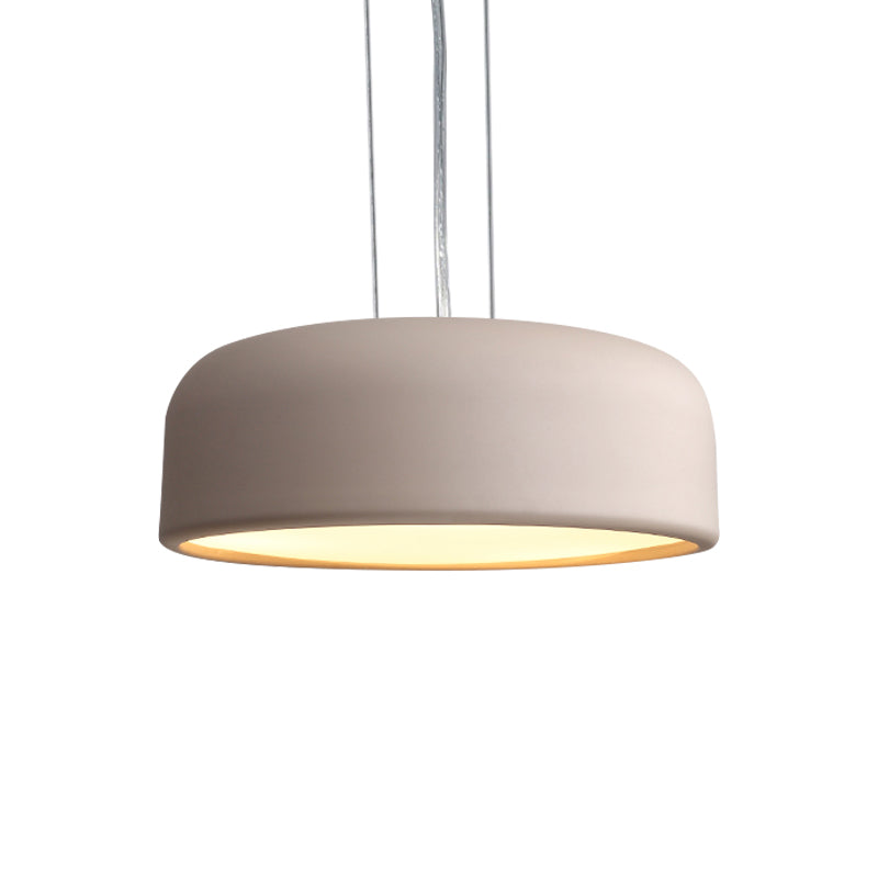 Metallic Macaron Style Pendant Light Fixture | Khaki/Black Drum Shade | 1 Bulb | Restaurant Ceiling Fixture | Multiple Width Options