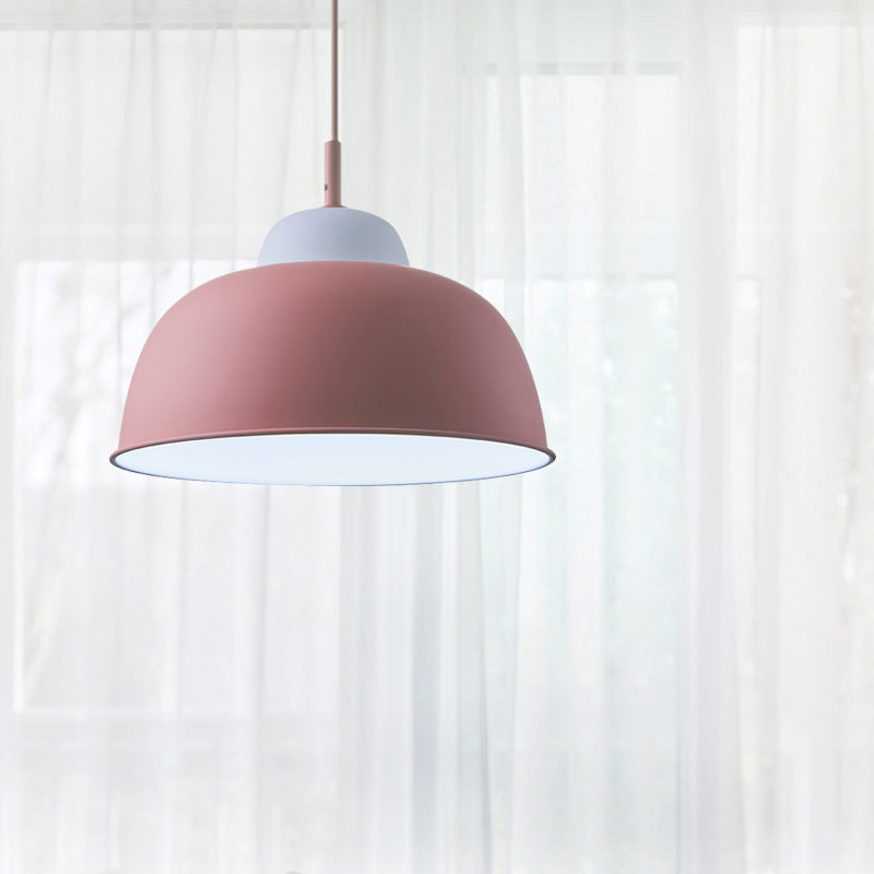 Nordic pendant light with bowl shade, 1 bulb, metallic finish, black/green, ideal for table