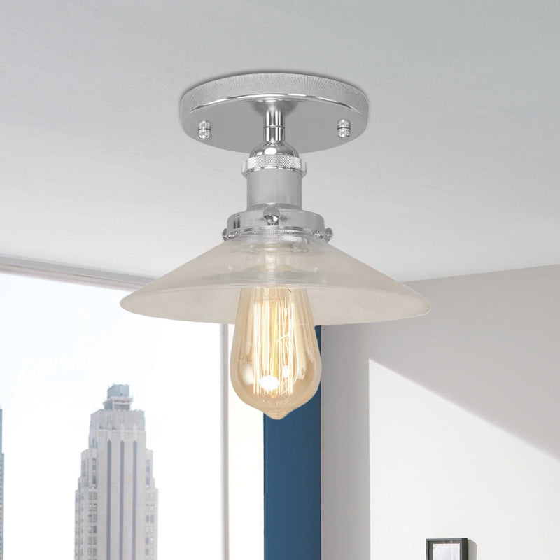 Luminaire de cuisine semi-encastré en verre dépoli - 1 ampoule en noir/laiton/cuivre