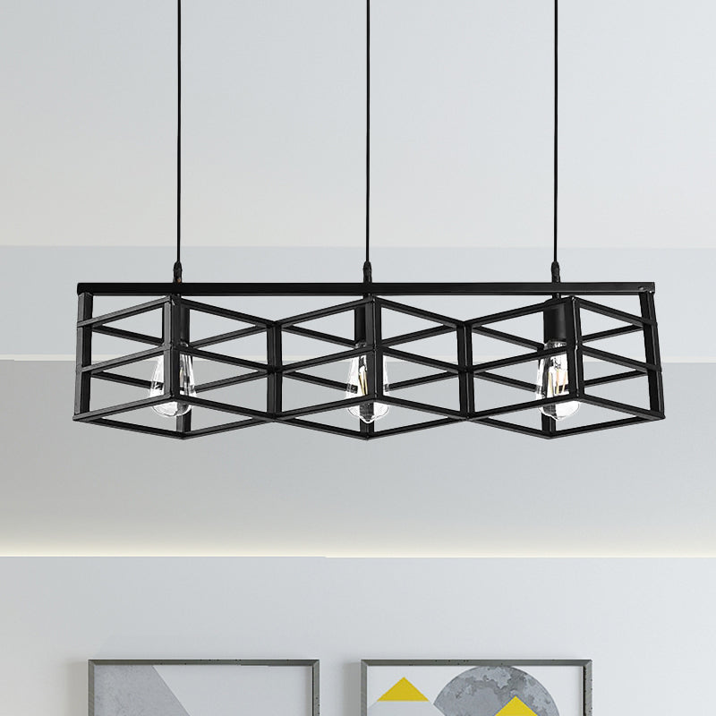 Vintage Industrial Metal 3 Bulbs Hallway Pendant Lamp
