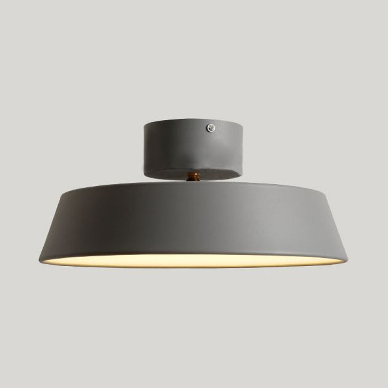 Modern Barn Semi Mount Lighting: Rotatable Ceiling Light Fixture with White/Green Acrylic Diffuser