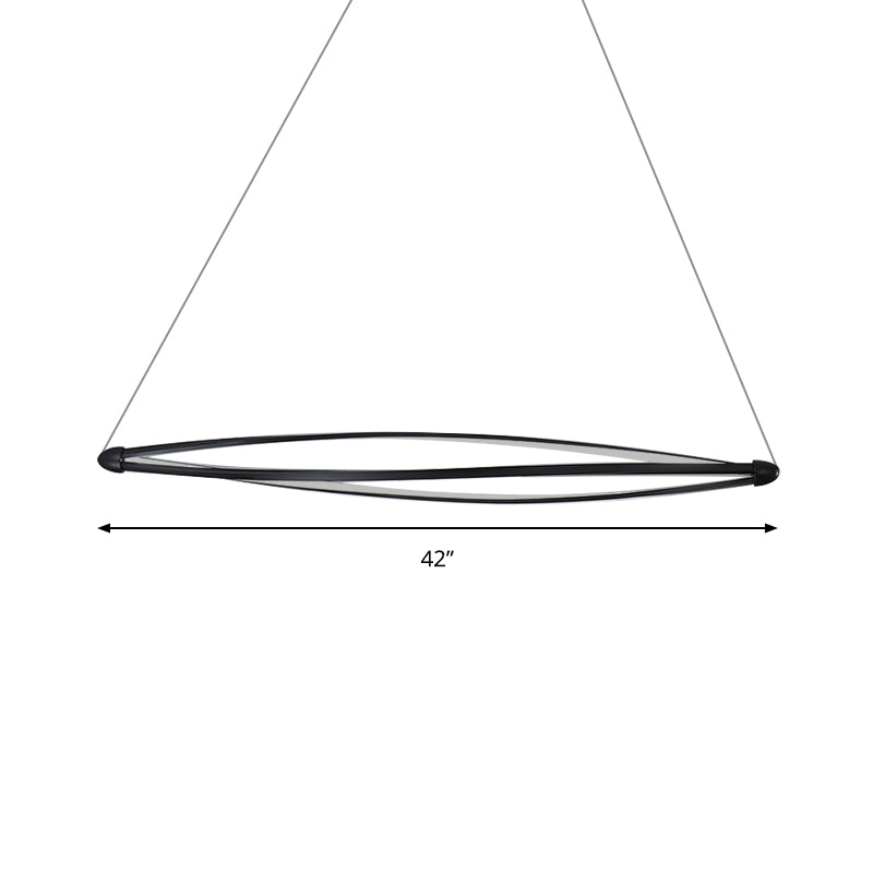 Modern Acrylic Spiral Led Pendant Light Kit In Warm/White/Natural