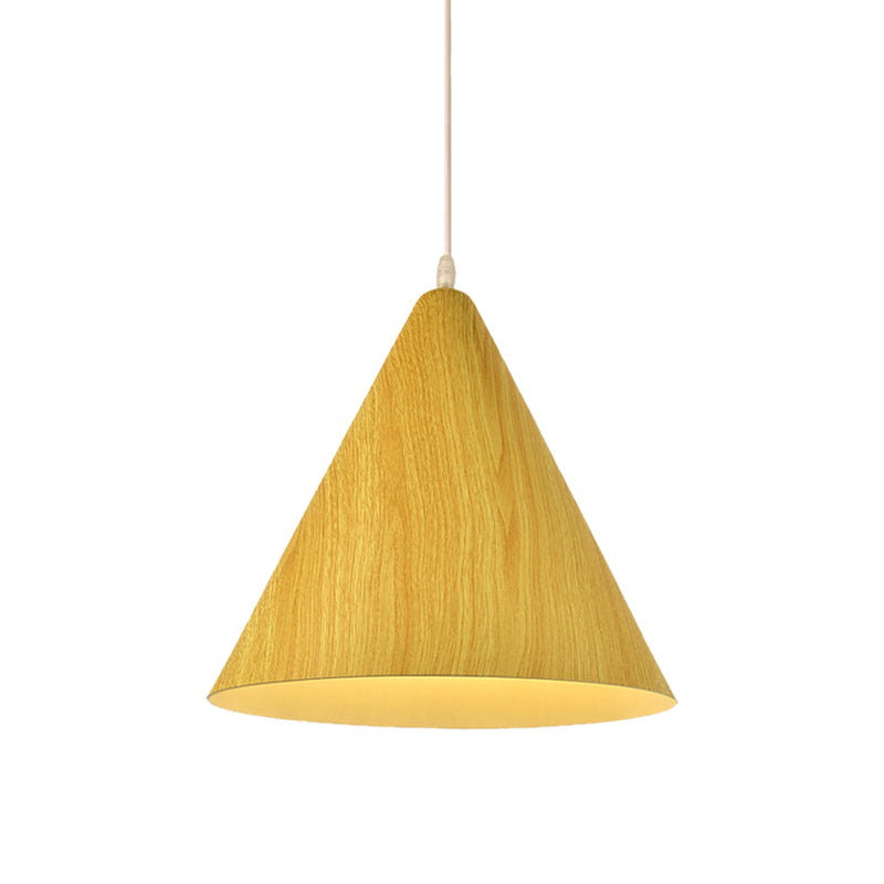 Modern Conic Shade Pendant Ceiling Light - Aluminum 1 White/Yellow