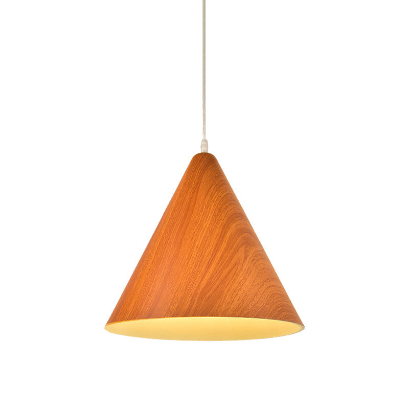 Modern Conic Shade Pendant Ceiling Light - Aluminum 1 White/Yellow