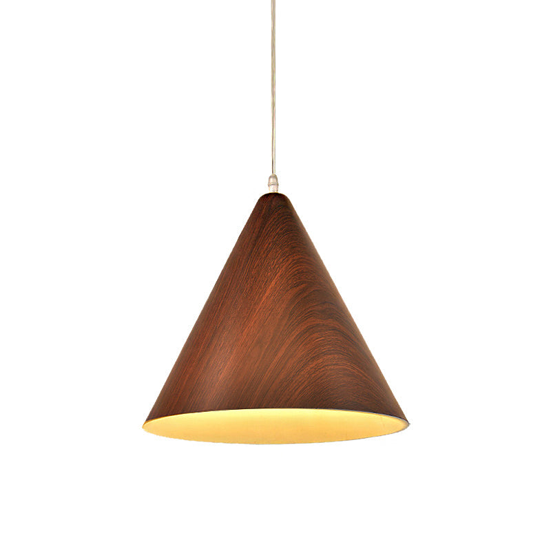 Modern Conic Shade Pendant Ceiling Light - Aluminum 1 White/Yellow