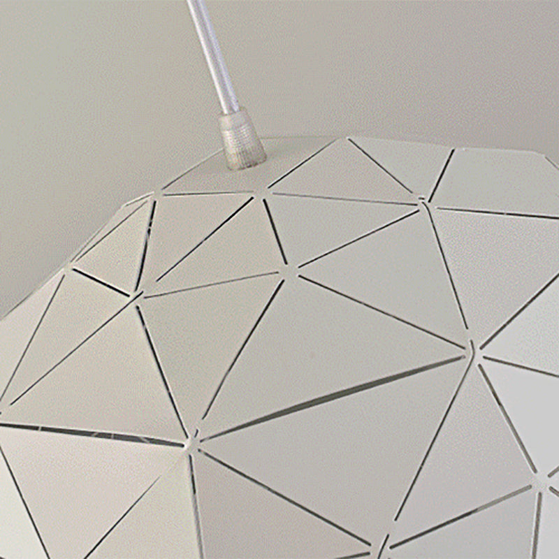 Nordic Style Domed Ceiling Light Fixture - 12"/14" - 1-Light Pendant in Black/White for Coffee Shop