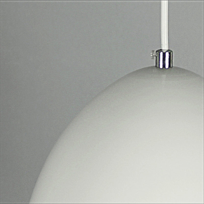 Retro Style Domed Hanging Lamp - 10/12 Inch Wide - Metallic Pendant Light Fixture in White/Black for Kitchen