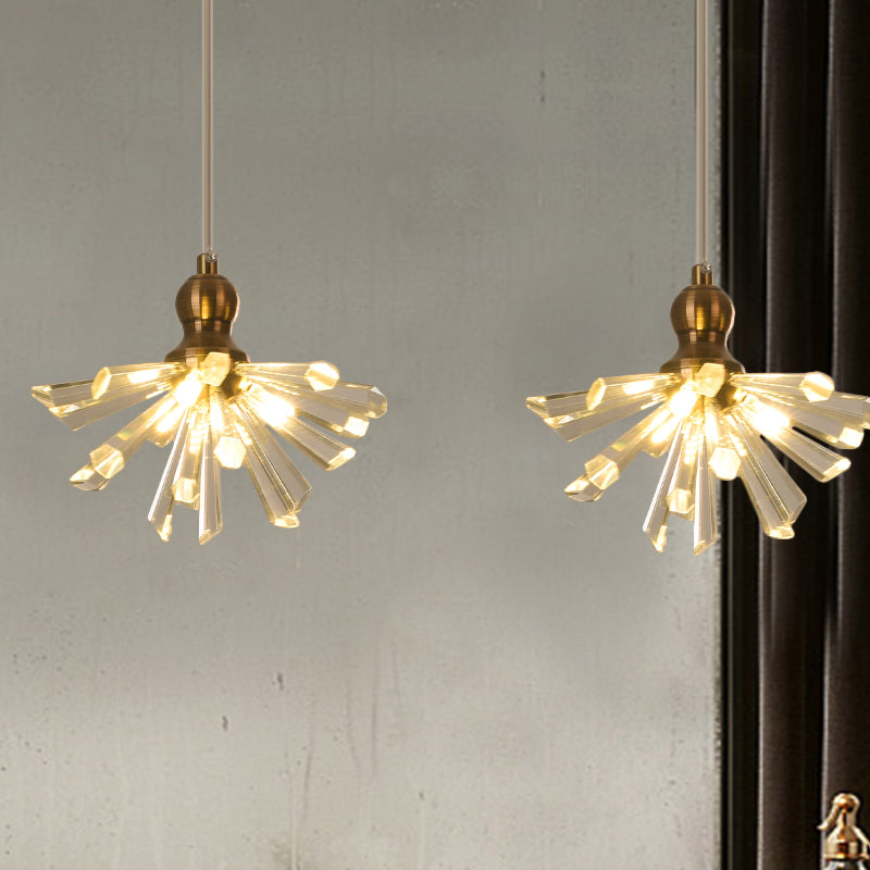 Gold Sputnik Crystal Glass Pendant Lights - 3/6 Modern Heads
