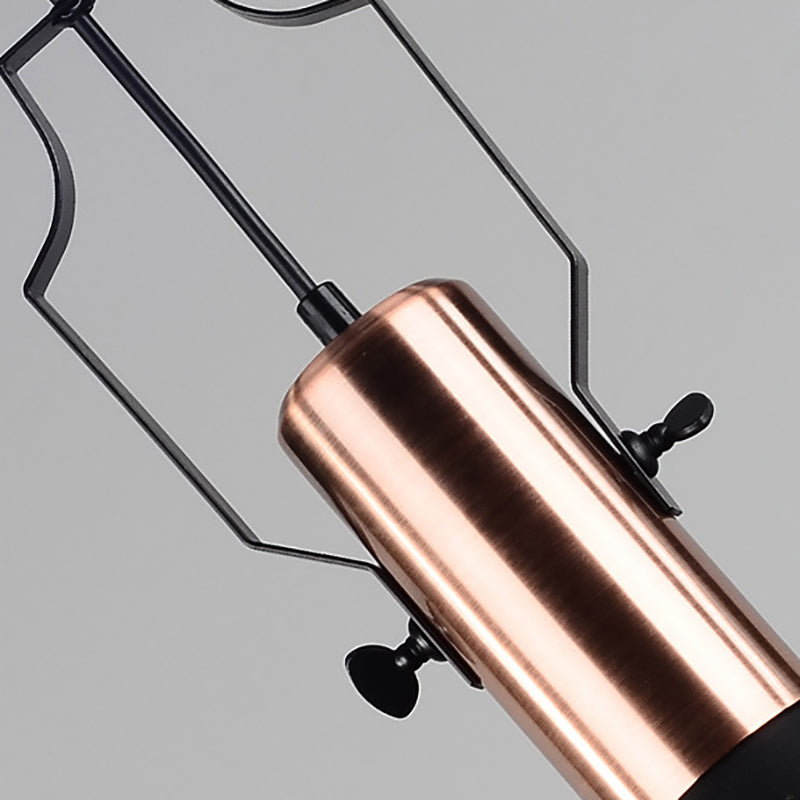 1-Bulb Pendant Light: Adjustable Metallic Hanging Ceiling Light In Black With Cone/Urn/Flared Shade