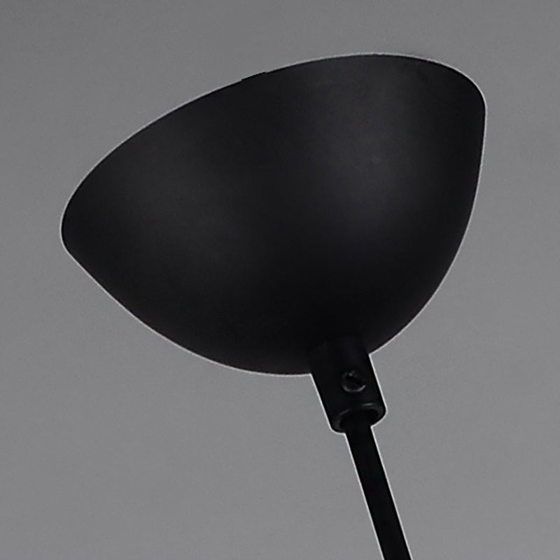 Black Metallic Pendant Light with Cone/Urn/Flared Shade - Adjustable Cord