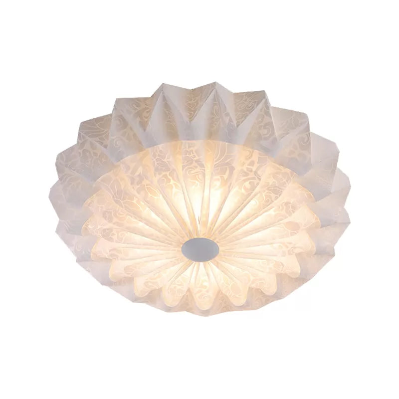 Modern White Acrylic Flush Mount LED Light with Dome Shade - 21"/26" Wide