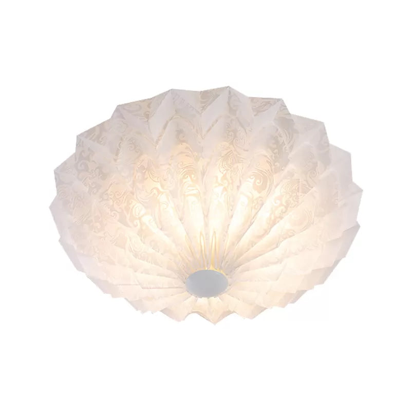 Modern White Acrylic Flush Mount Led Light With Dome Shade - 21/26 Wide