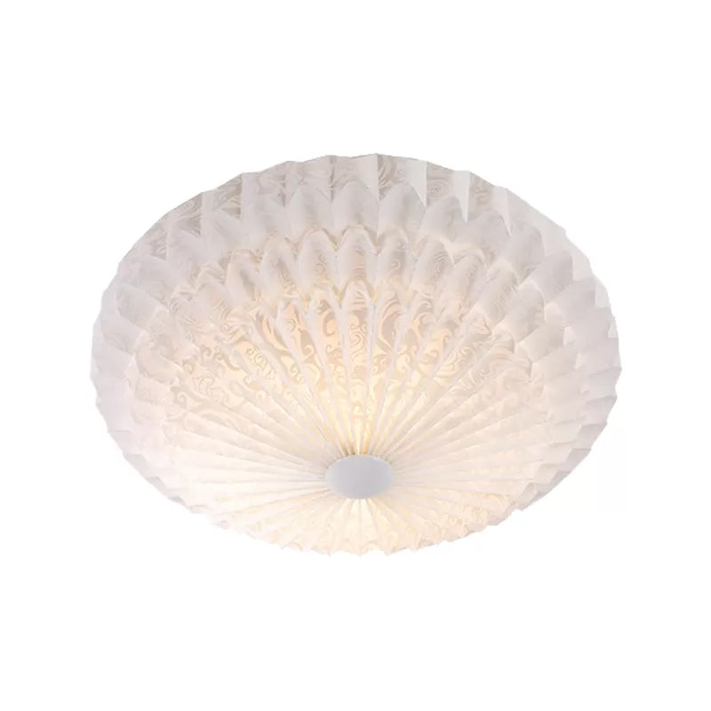 Modern White Acrylic Flush Mount LED Light with Dome Shade - 21"/26" Wide