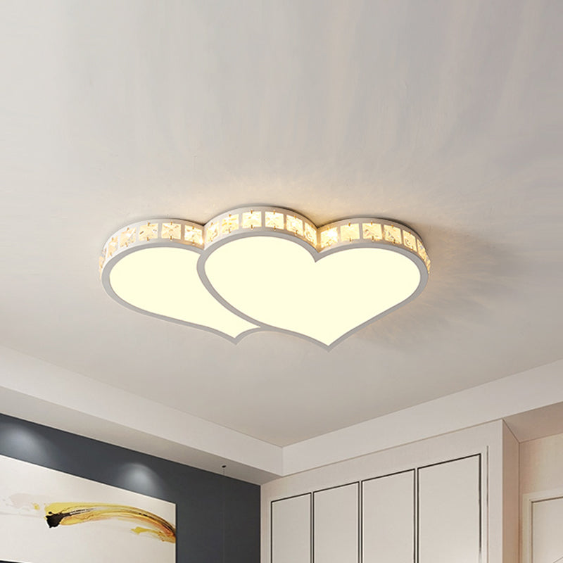 Plafonnier encastré moderne avec accents en cristal et diffuseur givré - LED noir/doré - 3 modes de couleur