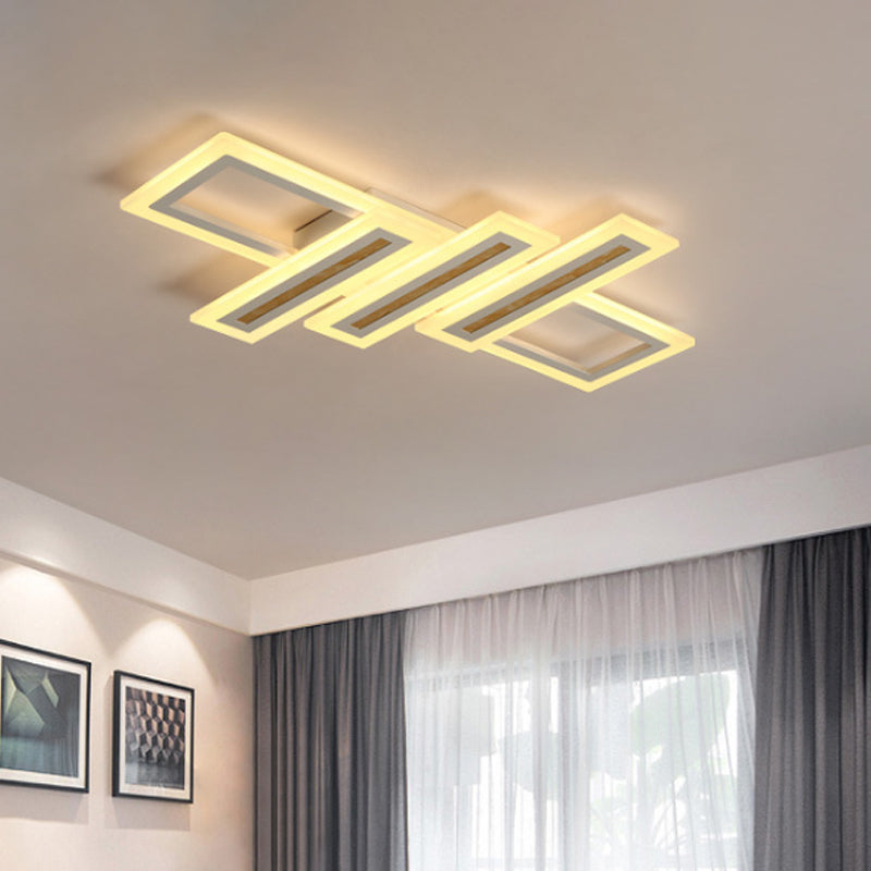 LED Linear Ceiling Lighting - Metal White Flush Mount Ceiling Light, Diffuser Included - Multiple Sizes Available (23.5"/31.5"/39")