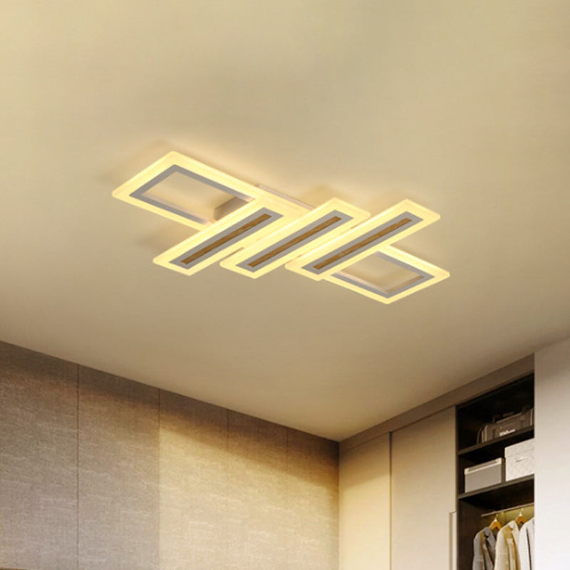 LED Linear Ceiling Lighting - Metal White Flush Mount Ceiling Light, Diffuser Included - Multiple Sizes Available (23.5"/31.5"/39")