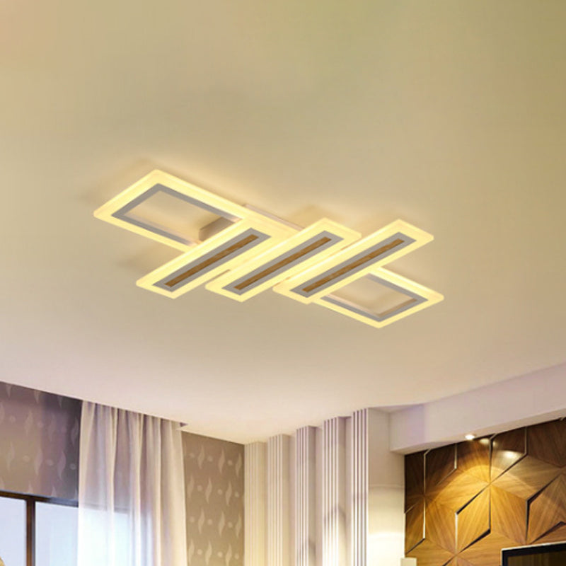 LED Linear Ceiling Lighting - Metal White Flush Mount Ceiling Light, Diffuser Included - Multiple Sizes Available (23.5"/31.5"/39")