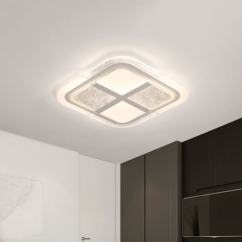 Square LED Ceiling Light with Mosaic Acrylic Design in Warm/White, 16"-23.5" Widths