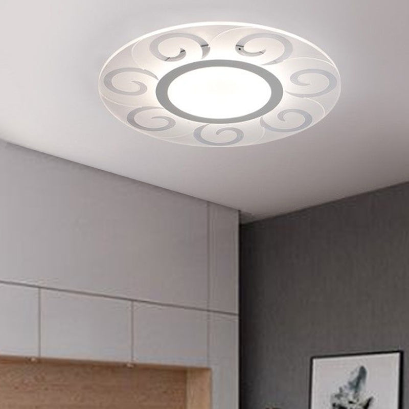 Plafonnier LED en acrylique moderne pour salon - Design ultra fin en plusieurs largeurs