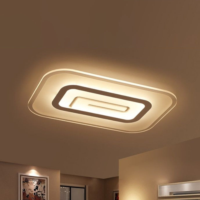 Ultra Thin Flush Mount LED Ceiling Light, Available in Warm/White - 23.5"/35.5" W