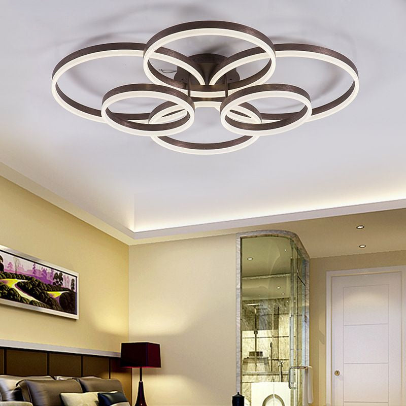 Plafonnier LED circulaire encastré pour salle d'étude avec éclairage naturel/chaud/blanc