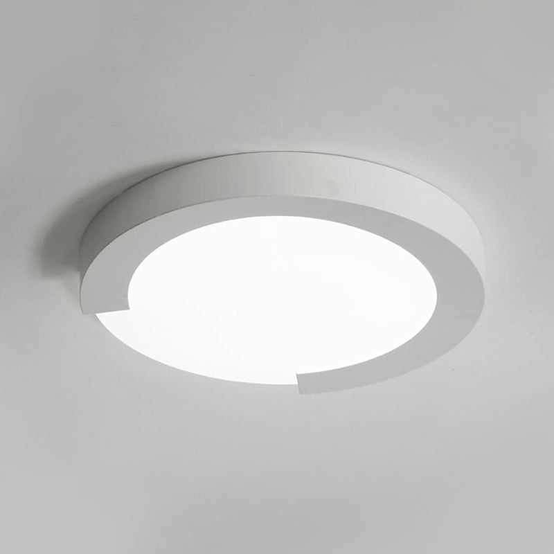 Macaron Flush Mount Ceiling Lights - 16"/20" Round in Black/White/Pink