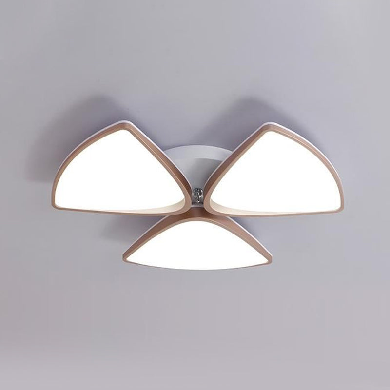 Modern Acrylic Bedroom Ceiling Light Fixture, 3/4/5 Heads in White, with 3 Color Options
