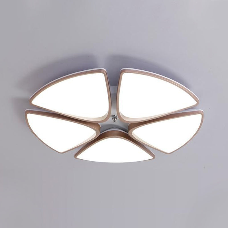 Modern Acrylic Bedroom Ceiling Light Fixture, 3/4/5 Heads in White, with 3 Color Options