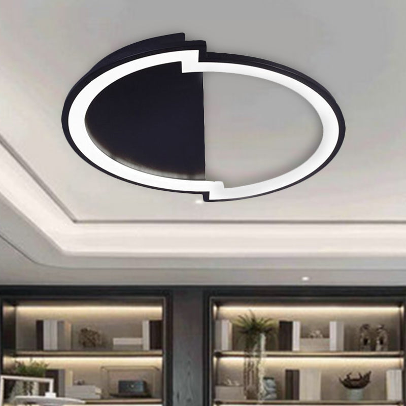 Sleek Round Acrylic Flush Mount Ceiling Light in Multiple Sizes and Colors - LED Warm/White Glow